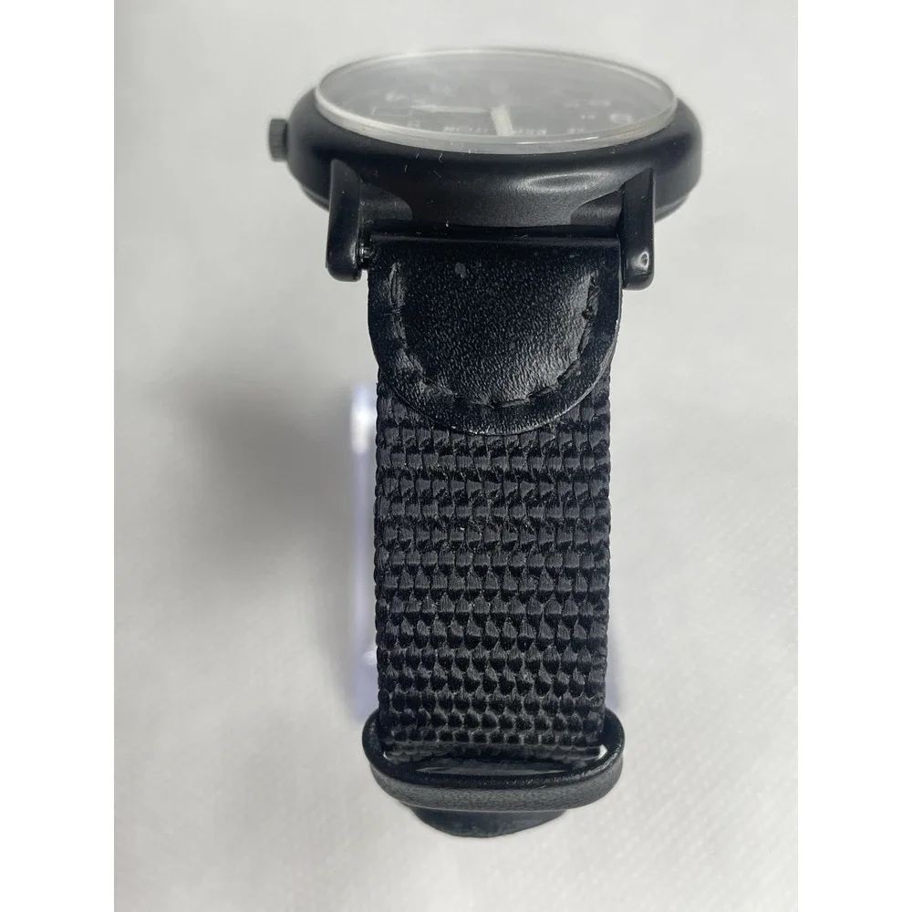Timex Expedition Camper Watch T40011 Military Style Indiglo Black Leather Fabric
